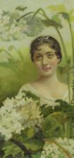 1880's-90's W. Duke Sons Floral Beauties Cigarette Victorian Trade Card P135 picture
