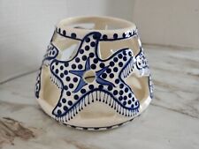 Diane Stoneware 2001 Come Dream With Me Starfish Candle Lamp Shade Blue picture