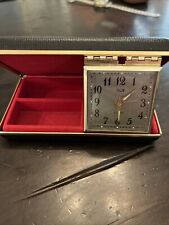 Vintage Elgin Travel Alarm and Jewelry Case picture