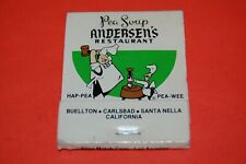 Pea Soup Andersen's Restaurants Buellton, CA Vintage Full Unstruck Matchbook picture