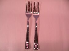 Set Of 2 Oneida Lincoln Glossy Stainless Dinner Forks Triangle Tip 8 In. GB4 picture