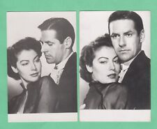 1950's (2) Ava Gardner/Mario Cabre   Postcards  Rare picture