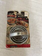 Vintage Fairgrove Stainless steel  Cookie & Biscuit Cutters 1974's In Package picture