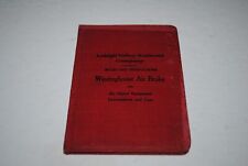 1913 Lehigh Valley RR Westinghouse Air Brake Rules/Instructions Hd Cover picture