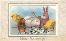 c1910  Chicks Rabbits Flowers Easter P326 picture