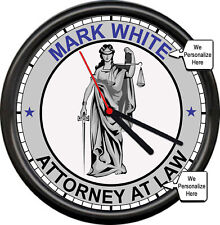 Personalized Attorney Law Clerk Paralegal Legal Scale Of Justice Sign Wall Clock picture