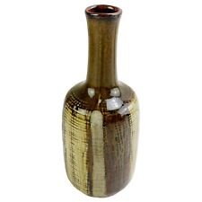 Vintage Napcoware Bud Vase Mid Century MCM Drip Glaze Pottery Label Japan 6.5