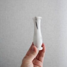 Vintage White Petite Miniature Marble Bud Vase. picture