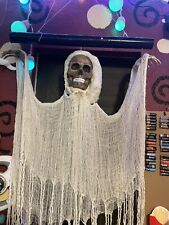 Gemmy 2005 Spirit Halloween Floating Ghost Skeleton Prop Decoration Flying Skull picture