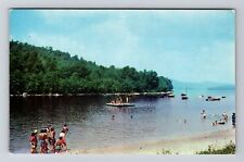 Danbury CT-Connecticut, Brookfield Town Beach, Vintage Postcard picture
