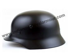 Medieval German Black SS M40 Steel Helmet reenactment Black helmet picture