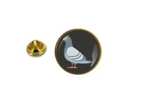 pine pins pin's metal badge with butterfly clamp pigeon bird picture