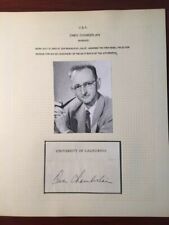 OWEN CHAMBERLAIN SIGNED ENSEMBLE, AMERICAN PHYSICIST,1959 NOBLE PRIZE IN PHYSICS picture