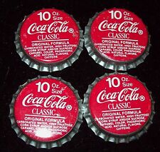 Lot of 4 Vintage Coca Cola 10 Oz. Unused Soda Pop Bottle Caps Red picture