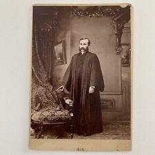 Antique Cabinet Card Photograph Handsome Man Judge Fabulous Mutton Mustache picture