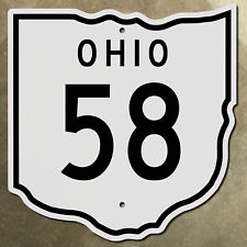 Ohio state route 58 Lorain highway marker road sign diecut map outline 16