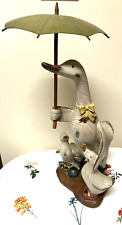 VTG TII Collection Resin Duck Holding Umbrella W Babies Folk Art COUNTRY Figure  picture