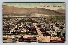 Salida CO-Colorado, Bird's Eye Town View, Antique, Vintage Souvenir Postcard picture
