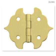 Pair Small Solid Brass Jewel Box Hinge  1-1/8