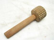 Rare 1877 Pat Yellow Ware Stoneware Meat Tenderizer Kitchen Hammer Indent Tool picture