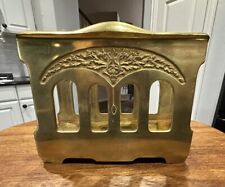 Vintage Solid Brass Letter or Napkin Holder 5.5” Wide x 4.75” Tall x 1.75” Deep picture