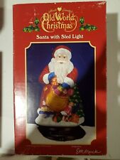 Old World Christmas Santa With Sled Glass Night Light 2006  #529753 picture