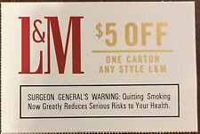$35.00 Off L&M Cigarettes Packs Cartons (exp. 6/30/24) picture