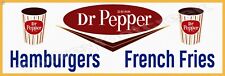 Dr. Pepper Hamburgers French Fries Metal Sign 2 Sizes to Choose From picture