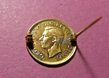 Vintage 1940s or 50s Canada Penny, Gold-plated, ST ANN'S CATHOLIC Lapel Pin picture
