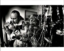 LD331 1996 Orig Photo TOM BAKER LIGHTS UP IN HIS LIVING ROOM SMOKING MARIJUANA picture