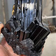 1158g Showy Large Black Tourmaline Crystal Cluster Gemstone Rough Specimen picture