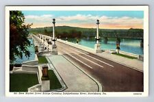 Harrisburg PA-Pennsylvania, New Market Street Bridge, Antique Vintage Postcard picture