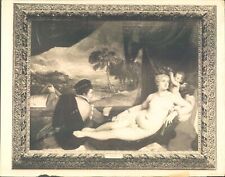 GA85 Original Underwood Photo VENUS AND THE LUTE PLAYER Titian Painting Art picture