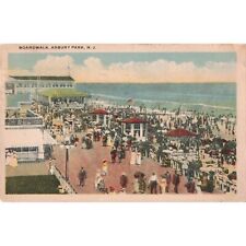 c.1921 Boardwalk Asbury Park New Jersey Postcard / 2R4-650 picture