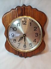 Vintage Live Edge Wood Slab Wall Clock Handcrafted Works, 8-1/2