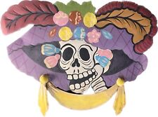 Day of the Dead Hand-Painted Tin Skeleton Fancy Catrina Wall Hanging - Mexico picture