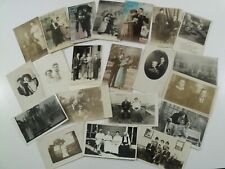 EARLY RPPC 21 COUPLES MEN WOMEN POSTCARD LOT WW1 ERA & BEFORE WWI REAL PHOTO 236 picture