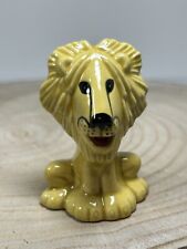 Vtg Hand Painted Lion Figurine Yellow Black Friendly Face 1982 Whimsical picture