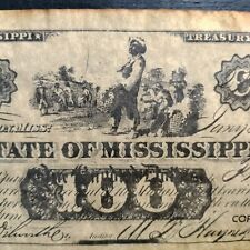 1862 STATE OF MISSISSIPPI ONE HUNDRED DOLLAR C-NOTE VINTAGE REPLICA  FOR DISPLAY picture