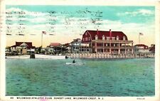 Vintage Postcard- Wildwood Athletic Club, Sunset Lake, Wildood Crest Early 1900s picture