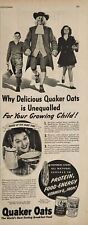 1947 Print Ad Quaker Oats Breakfast Unequaled For Your Growing Child  picture