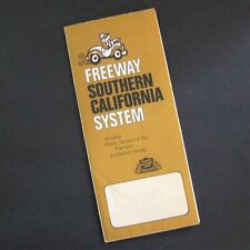 1975 Freeways Southern California Farmers Insurance Fold Out Map Vintage 1970s picture