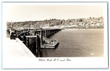 c1940's White Rock British Of Columbia And Pier Canada RPPC Photo Postcard picture