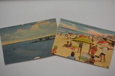 Lot of (2) Beach Scene & Cottages, &, Barnegat Bay in Lavallette, N.J. Postcards picture