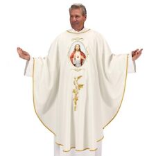 Sacred Heart of Jesus Embroidered Chasuble and Matching Stole for Church 51 In picture
