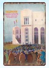 1925 football Illinois vs Ohio State Program metal tin sign outdoor modern picture