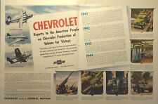 Chevrolet War Production Victory B-24 C-47 P-61 Trucks Vintage Print Ad 1945 picture