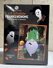 NEW Halloween 4 Ft Self Inflatable Light Up FrankenGnome Gnome Huntington Home picture