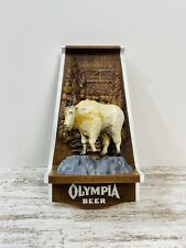 Vintage 70’s Olympia Beer Wildlife Sign Series Mountain Goat  16 x 9” Read Notes picture