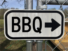 BBQ Barbecue road sign  12